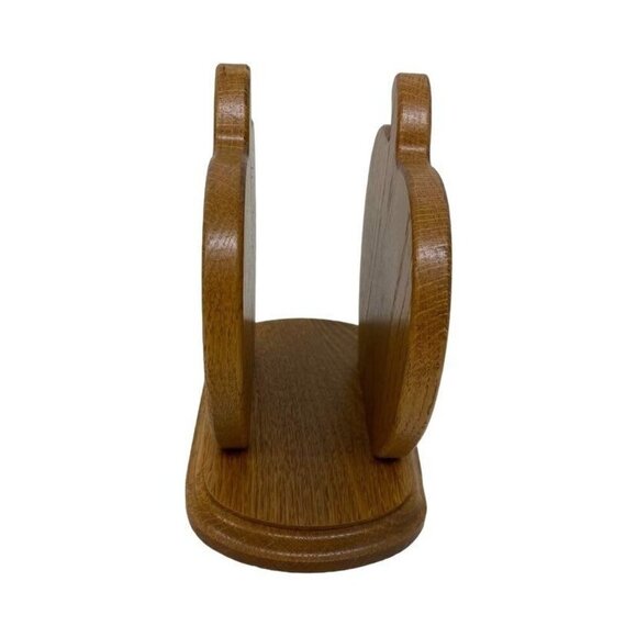 Wood Napkin Holder Apple-Shaped Kitchen Storage Vintage Country Farmhouse Decor - Picture 9 of 12
